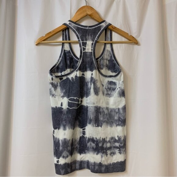 Lululemon Swiftly Tech Tank Tie Dye Heathered Black Size 6 - Picture 3 of 5